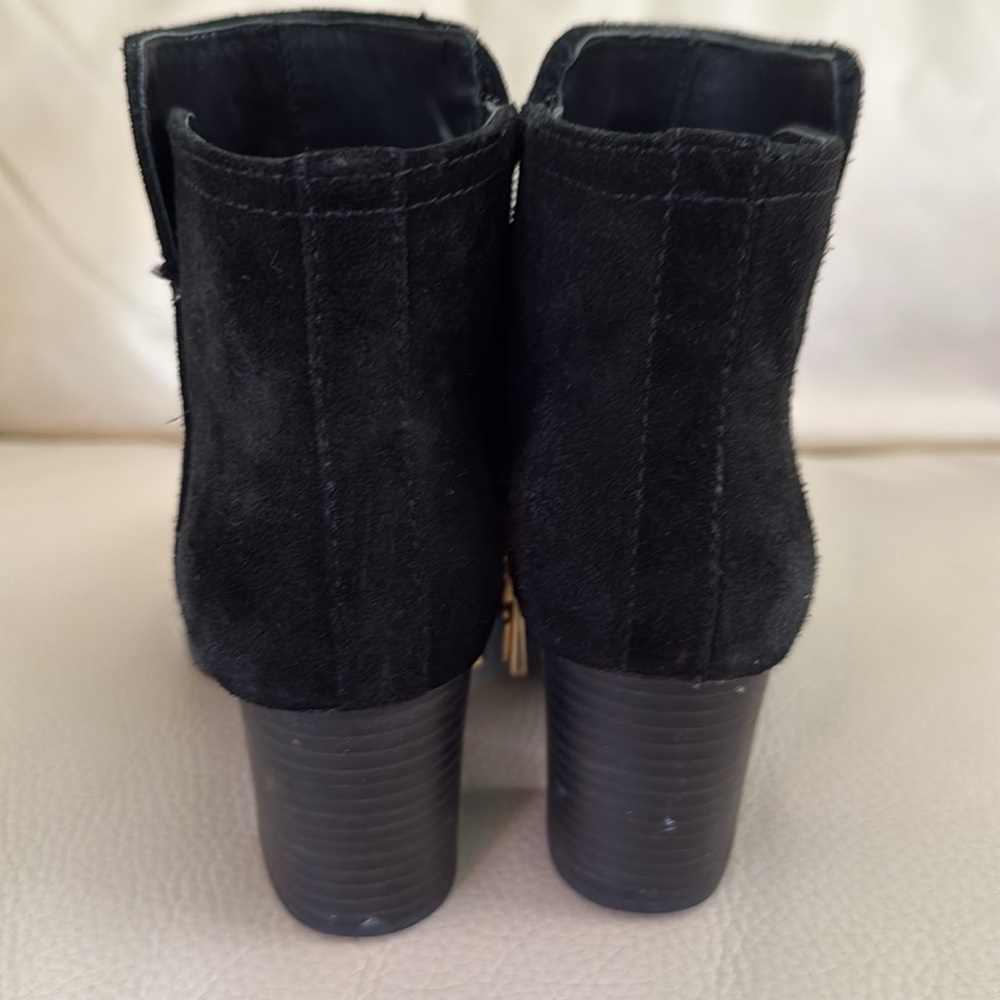 Tory Burch (Sabe)Black Ankle Booties With Gold Logo Sz6 View 4